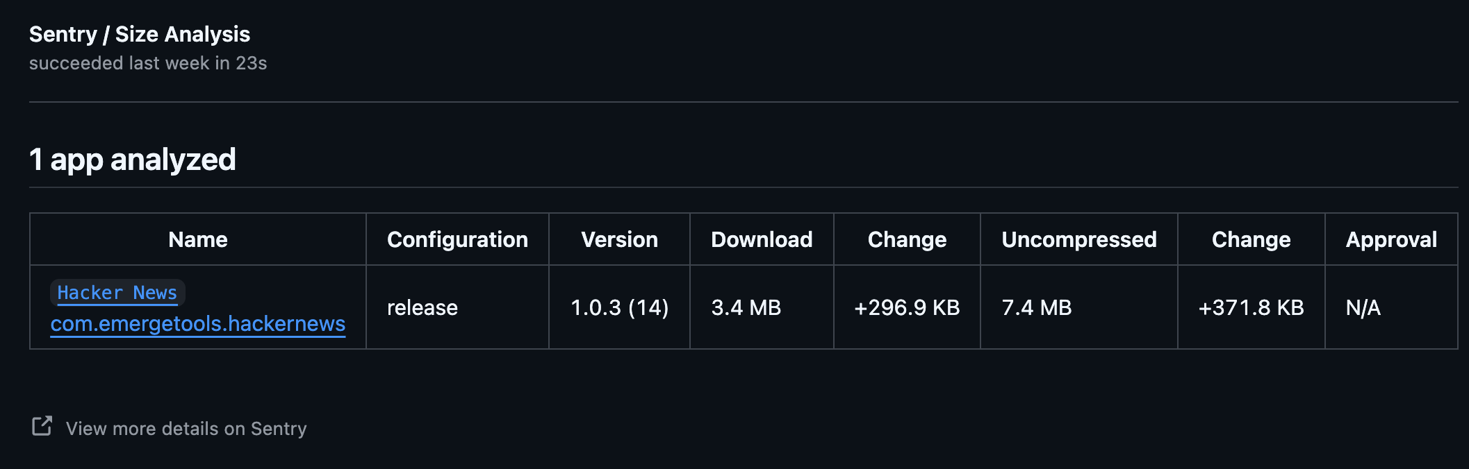 Example Status Check